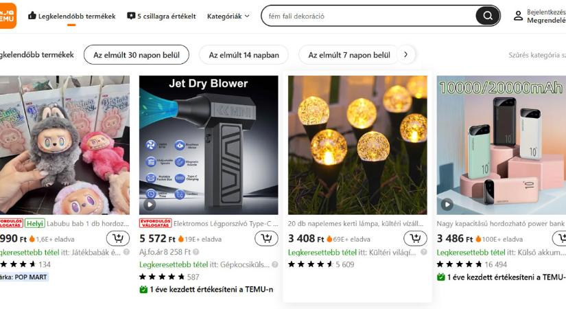 Több mint 1,3 milliárd forintot fizet vissza a magyaroknak a Temu
