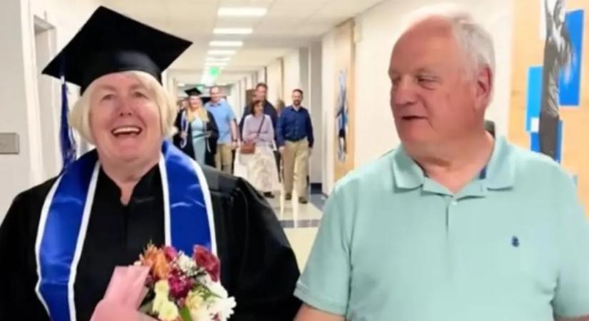 Azt hitte, sosem sikerül neki: 74 évesen vehette kézhez a diplomáját az álmait feladó nagymama