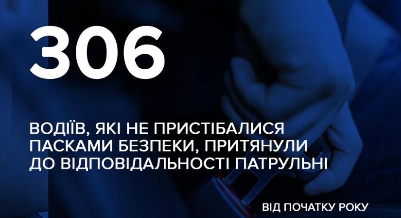 A kárpátaljai járőrök idén 306 biztonsági öv nélkül közlekedő járművezetőt állítottak meg