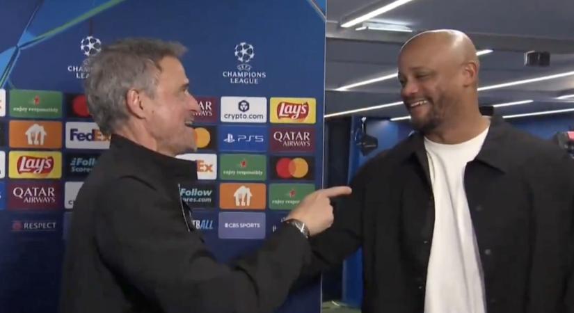 Luis Enrique és Vincent Kompany párbeszédén röhög az egész világ – VIDEÓ