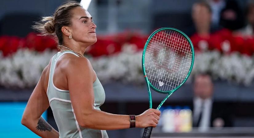 Hat meccslabdáról kiesett a világelső Szabalenka Madridban