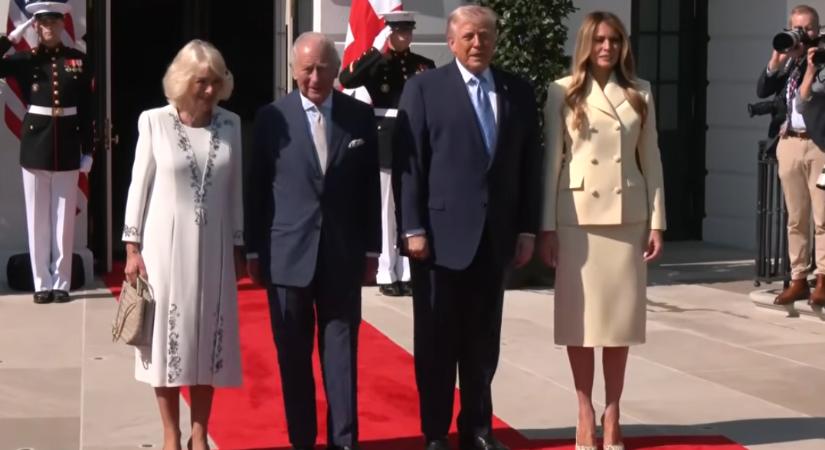 Donald Trump a Fehér Házban fogadta III. Károly brit uralkodót és feleségét
