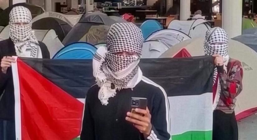 Izrael-ellenes épületfoglalók a Genti Egyetemen