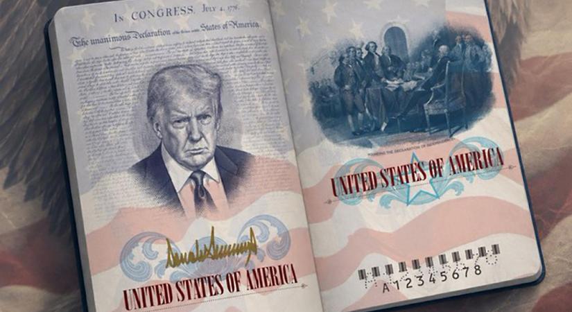 Donald Trump arcképével ellátott útleveleket bocsát ki az Egyesült Államok