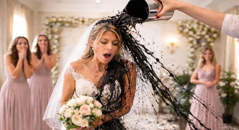 Megszólalt a menyasszony, akit fekete festékkel öntöttek le az esküvője napján, egy kérdés máig nem hagyja nyugodni