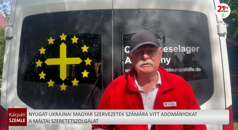 Nyugat-Ukrajnai magyar szervezetek számára vitt adományokat a Máltai Szeretetszolgálat (videó)
