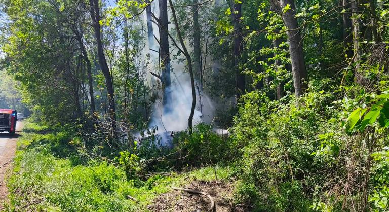 Kigyulladt és tetejére borult egy autó Csákvár közelében, a sofőr életét vesztette
