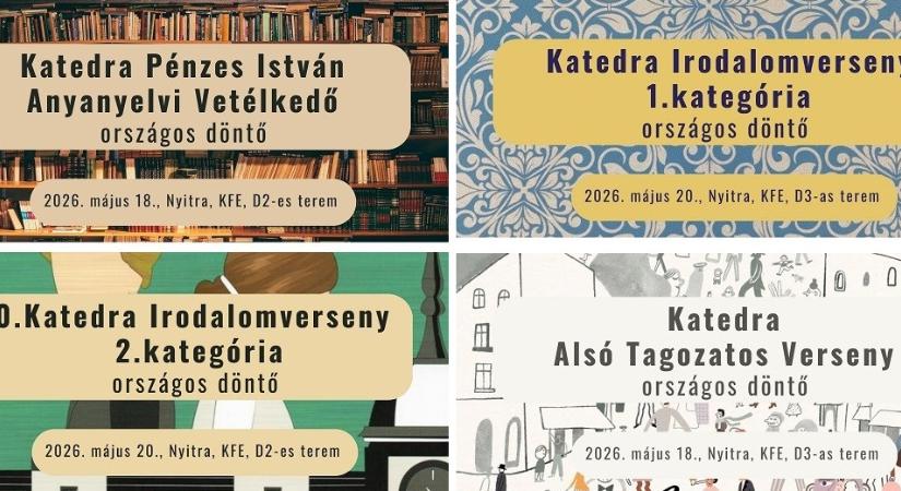 Nyitrán szervezik meg a Katedra-versenycsalád országos döntőit