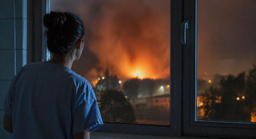 Egyszer csak azt vették észre a kórháznál, hogy felcsapnak a lángok!
