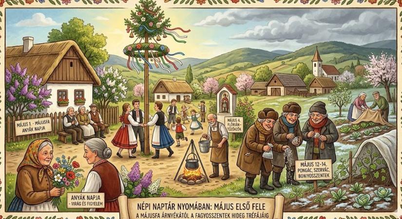 Népi naptár nyomában: Május első fele – a májusfa árnyékától a fagyosszentek hideg tréfájáig