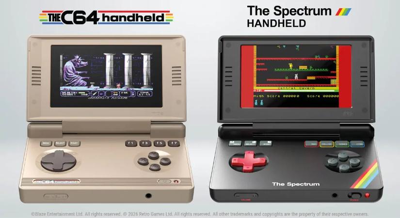 C64 és ZX Spectrum kézikonzolként: októberben jön a THEC64 Handheld és a The Spectrum Handheld