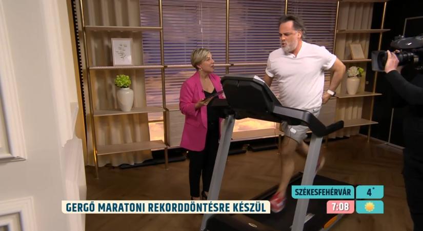 Papp Gergő is nekiment a világrekordnak – Stúdióban próbálta ki a brutális maratoni tempót