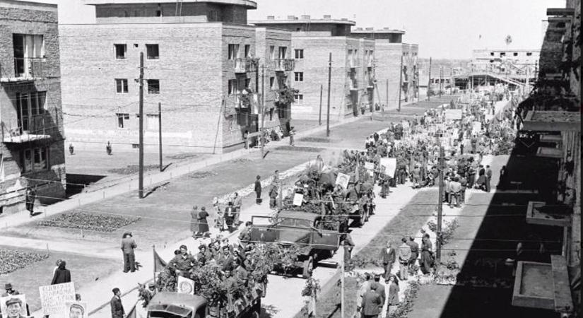 Zászlóerdő és tánc a friss betonon – ilyen volt az első május elseje városunkban