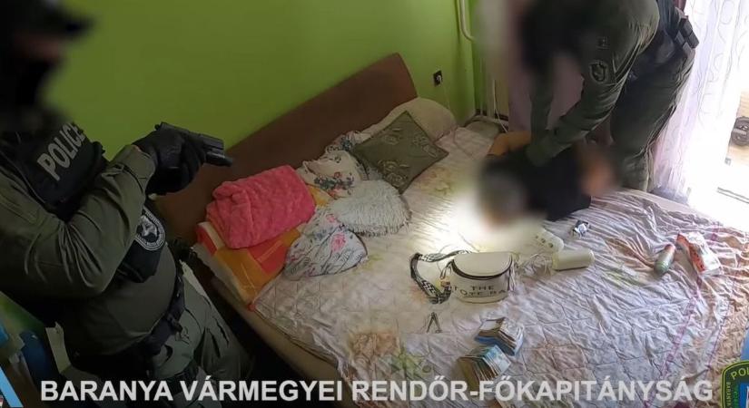 Felszívták és megszívták – családi drogbizniszre csaptak le Pécsen – VIDEÓ