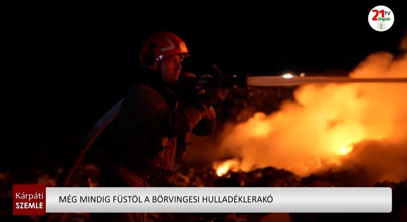 Még mindig füstöl a börvingesi hulladéklerakó (videó)