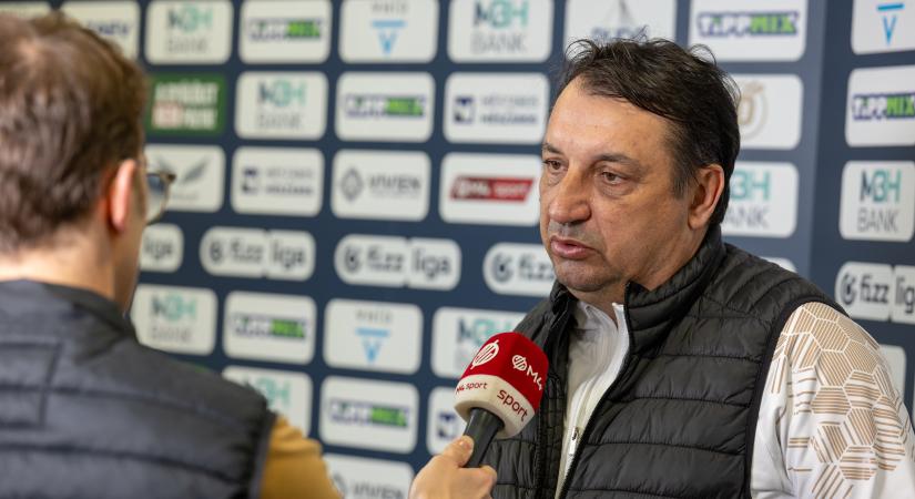 Hornyák előbb poénkodott, majd odaszúrt a gólt szerző Németh Andrásnak
