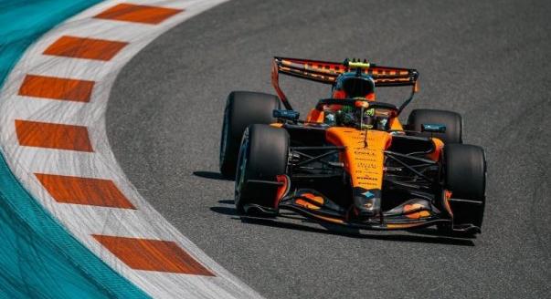 Lando Norris az F1-es Miami Nagydíj sprintpole-jában