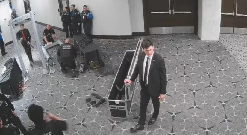 Az FBI közzétett egy videót, amin Trump támadója fegyverrel áttör az elnököt védő rendőrökön