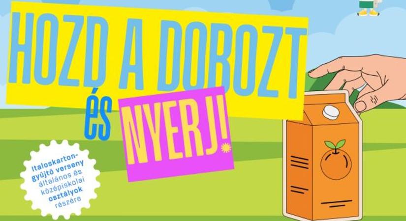Hozd a dobozt és nyerj! - Italos karton gyűjtési akció indul diákoknak