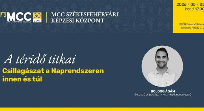 Exobolygók, neutroncsillagok és titkok – izgalmas előadás érkezik az MCC-be