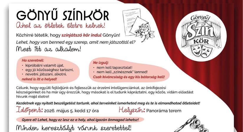 Indul a színjátszókör Gönyűn