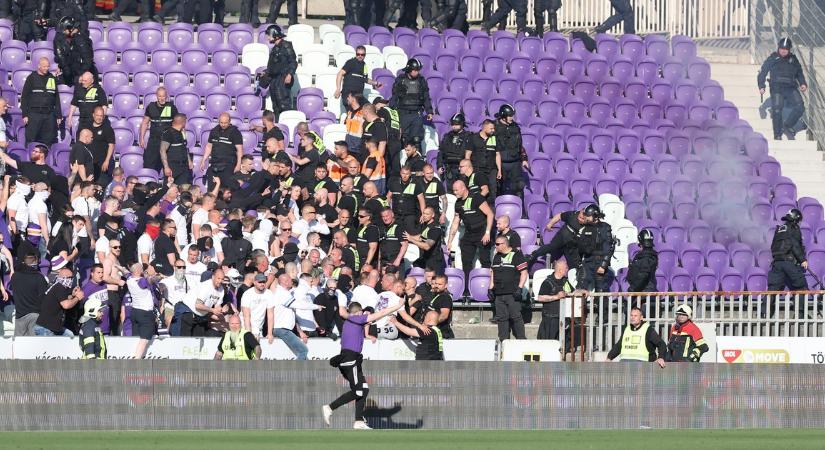 Hatalmas botrány az Újpest–Fradi-meccsen, félbeszakadt a játék