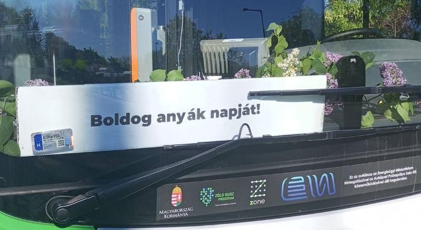 Megható anyák napi üzenet egy miskolci buszon