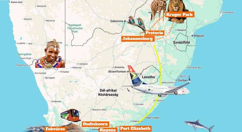 15 napos Dél-Afrika körút: Big Five, sziklakanyonok és sivatagi túra pazar áron