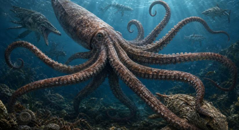 A dinoszauruszok korában egy 19 méteres óriáspolip lehetett a tengerek réme