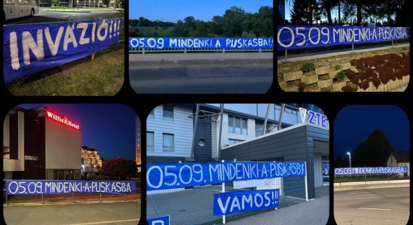 Drapériák lepték el Zalaegerszeget - a ZTE szurkolói elkezdték a mozgósítást!