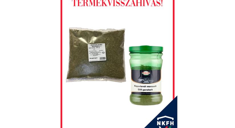Növényvédőszer-maradékot találtak ebben a morzsolt kaporban, ne fogyassza el