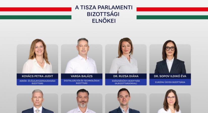 Bujdosó Andrea közzétette, kik lesznek a Tisza Párt parlamenti bizottsági elnökei