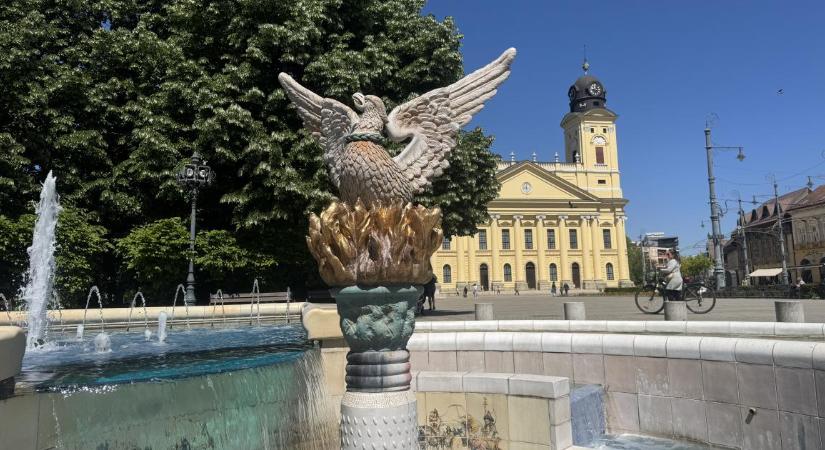 Csobognak a szökőkutak Debrecenben