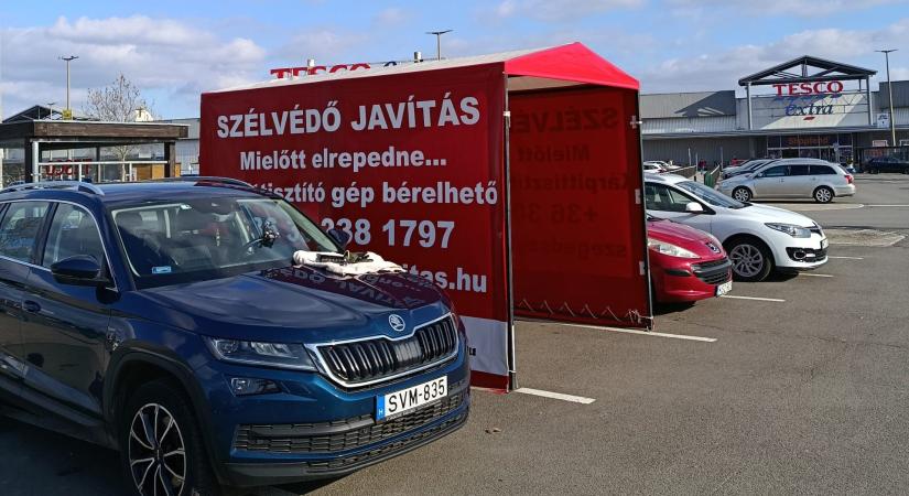 Kavicsot kapott? Gyors szélvédő javítás Szegeden a Rókusi krt.-i Tesco parkolójában!