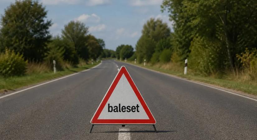 Baleset miatt teljes szélességben lezárták a 834-es főutat