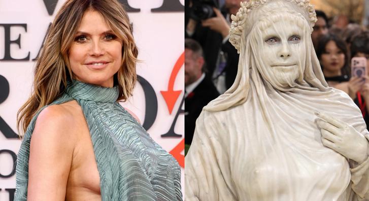 Heidi Klum megmutatta, hogyan készült sokkoló jelmeze a Met-gála vörös szőnyegére, már a videótól is bezártságérzetünk lett