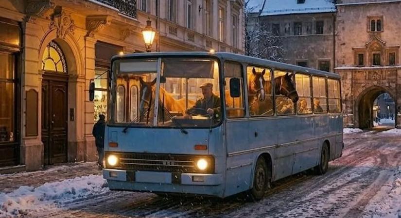 Lovakkal szálltak fel egy oroszországi buszra – videók