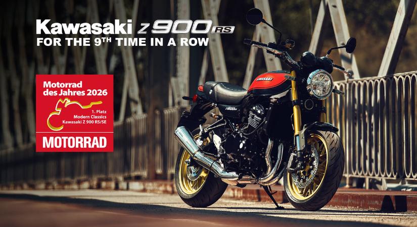 Kilencedszer is a csúcson: az Kawasaki Z900RS lett az „Év motorja” 2026-ban