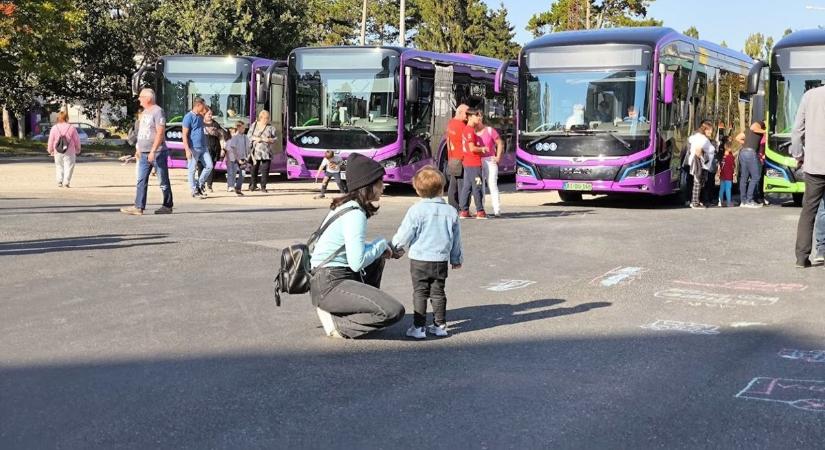 Buszsimogatás a Haszkovón a Közlekedési Kultúra Napja alkalmából