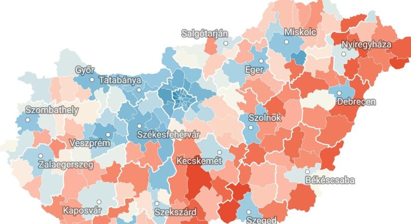 Megjelent a 2026-os nyugdíjtérkép: kiderül melyik járásban a leggazdagabbak a nyugdíjasok