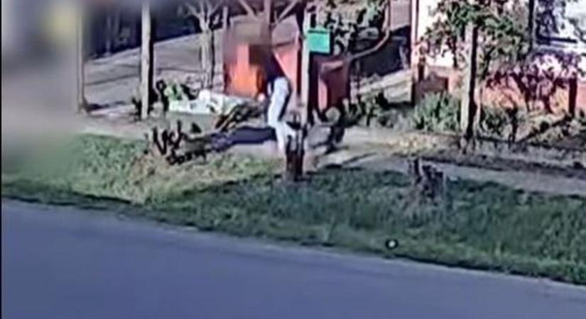 Bicikli helyett a talicskát tolta el a nő - kamara vette végig a lopást