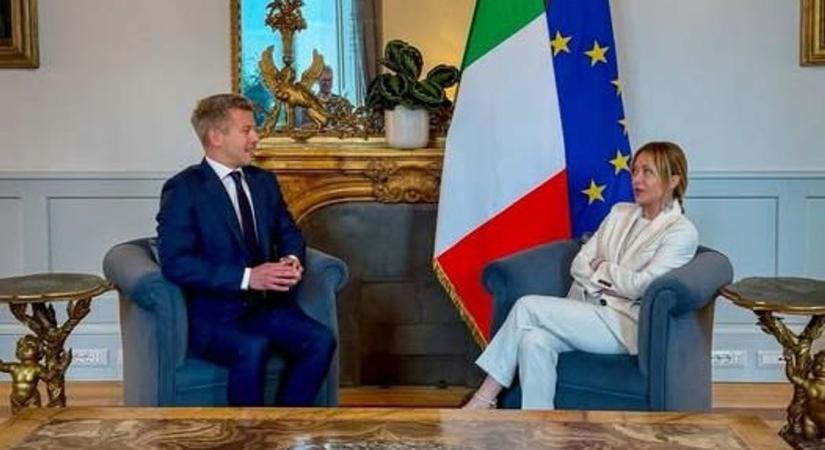 Magyar Péter Giorgia Meloni miniszterelnökkel tárgyalt