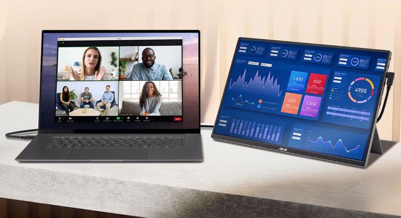 Hordozható OLED monitort készített az ASUS, ami USB-C Pass-Through funkcióval érkezik