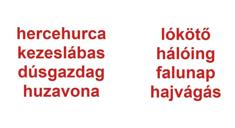 Műveltségi teszt, helyesírás: két csoportba szedtünk 20 összetett szót, de egy-egy szó rossz társaságba került! Megtalálja őket fél perc alatt?