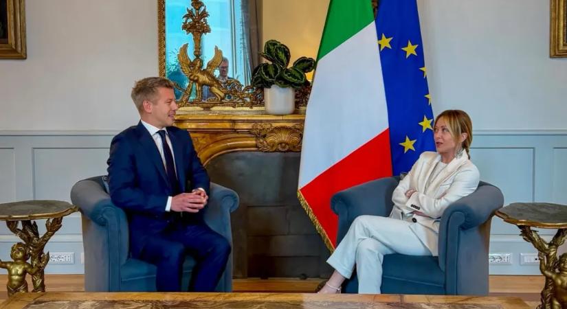 Giorgia Meloni videót posztolt arról, ahogy fogadta Magyar Pétert Rómában