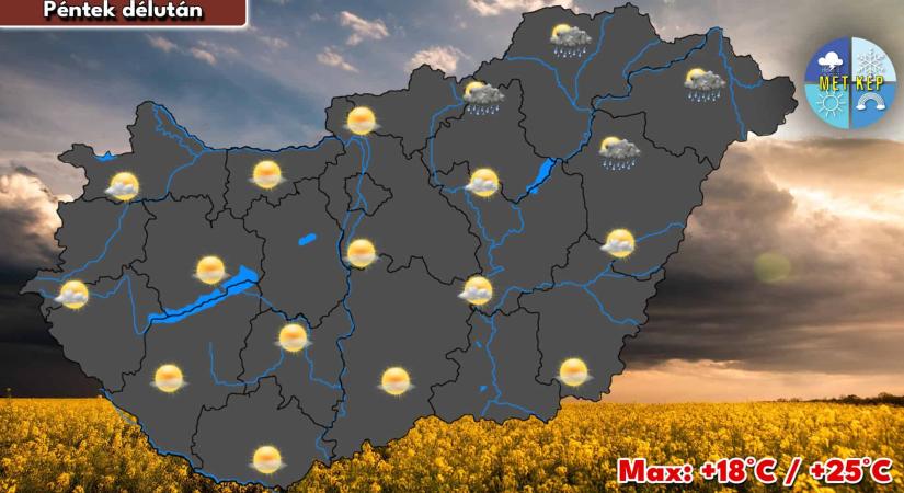 Északkeleten lehet még zápor, esetleg zivatar