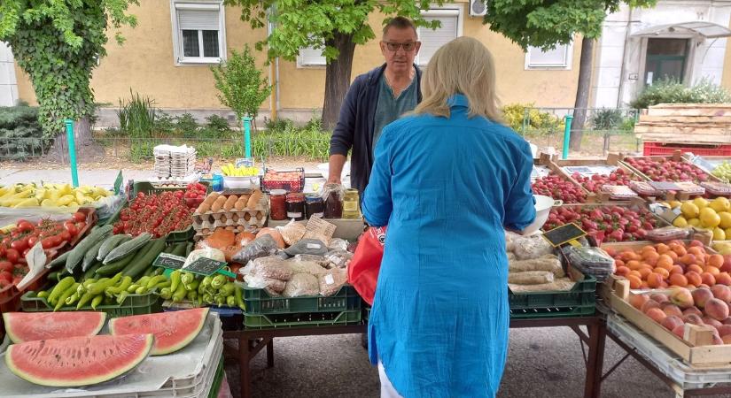 A vártnál olcsóbban tarol a tatabányai piacon a magyar eper, már a dinnye is rajtol