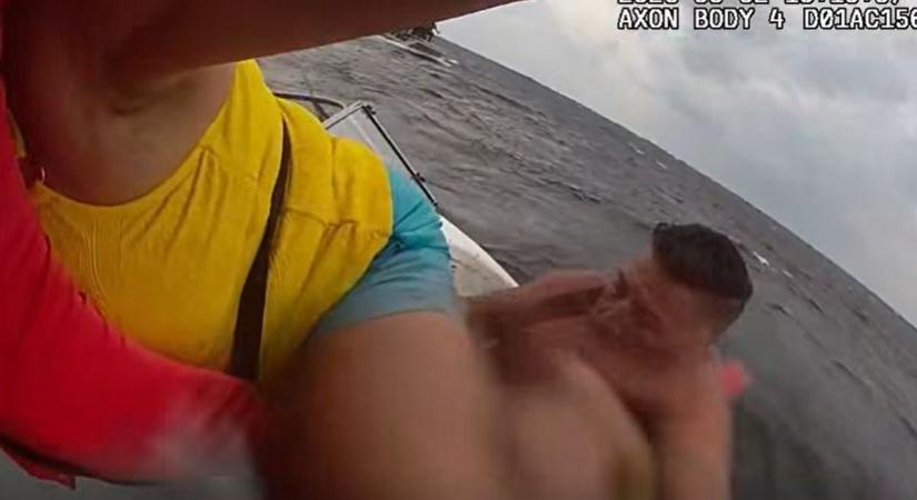 Süllyedő hajóból mentette ki az embereket az apa-fia rendőrpáros – Videó!
