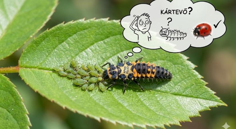 Mielőtt levernéd a levélről: így fejlődik a katica, és a „csúnya kis szörny” lehet a kerted egyik legjobb segítője