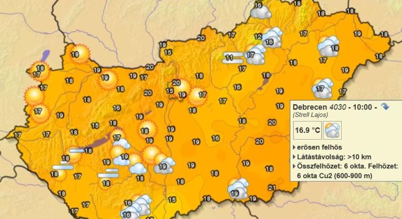 Jégeső is jöhet Borsodba - riasztást adott ki a HungaroMet